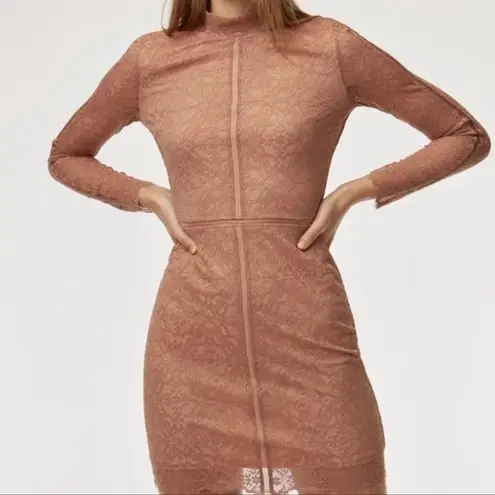 Wilfred lace bodycon long sleeve cocktail dress