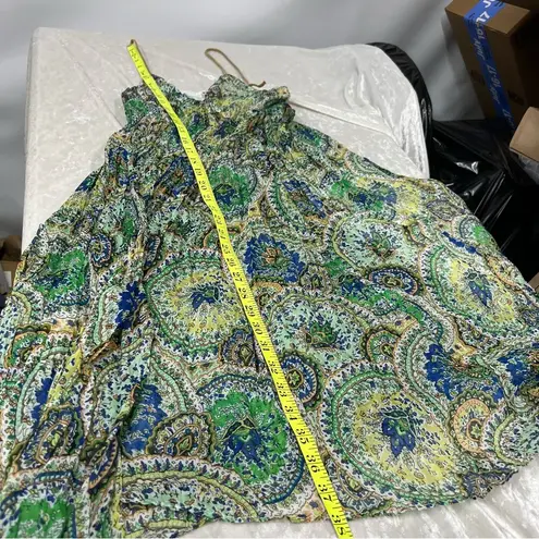 Joy Joy S Multicolor Paisley floral handkerchief Dress crinkle see measurements