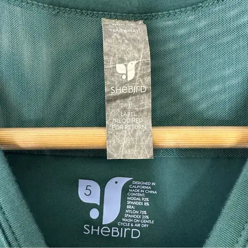 SheBird The Tunic Tank Bra Dress in Dark Sea Moss Size M/L Green