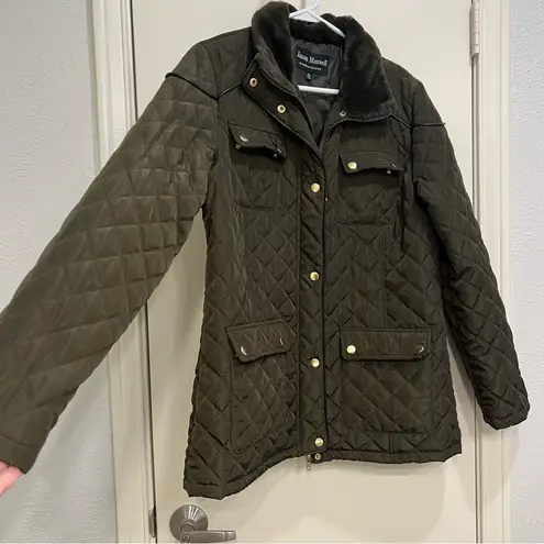 Jason Maxwell Green Quilted Down Jacket