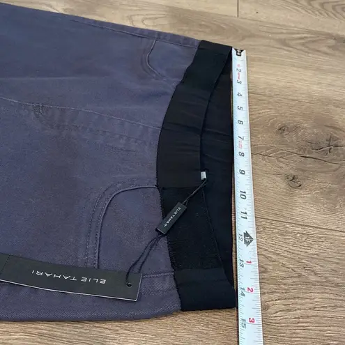 Elie Tahari Shiny Coated Denim Jeggings Blue Skinny Pants Size 29