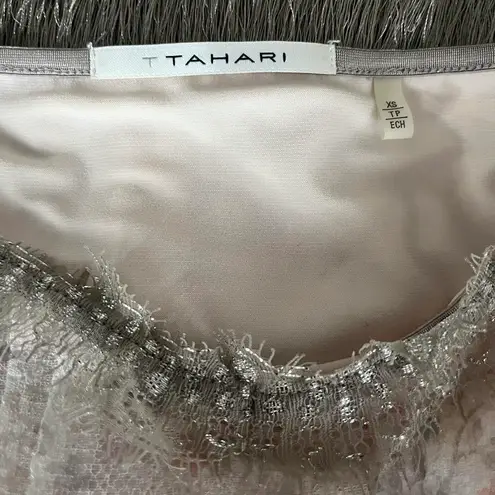 T Tahari Floral Lace Slip Dress