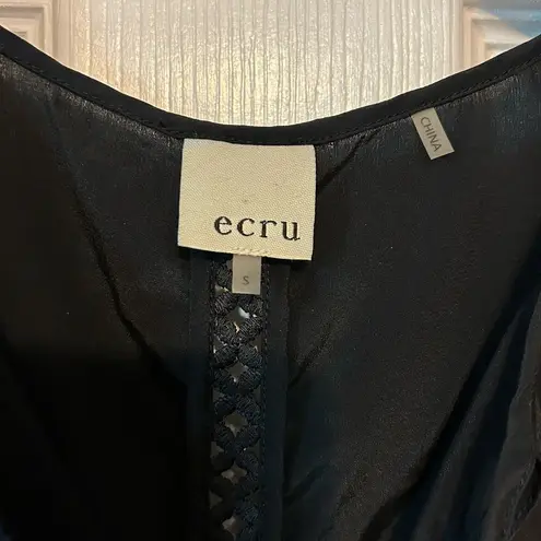 Ecru black cutout tie tank