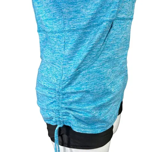 Pi Movement Women's Full Zip Athletic Hoodie Heathered Blue XL EUC