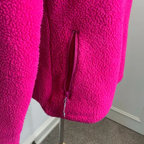 Merrell Pink Black Fleece Jacket Sz Medium Full Zip