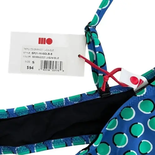 Solid & Striped The Roux Bikini Top Cobalt Blue Polka Dot