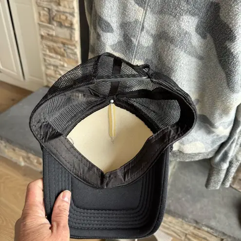 Saucony Black and White Trucker Hat with Mesh Back