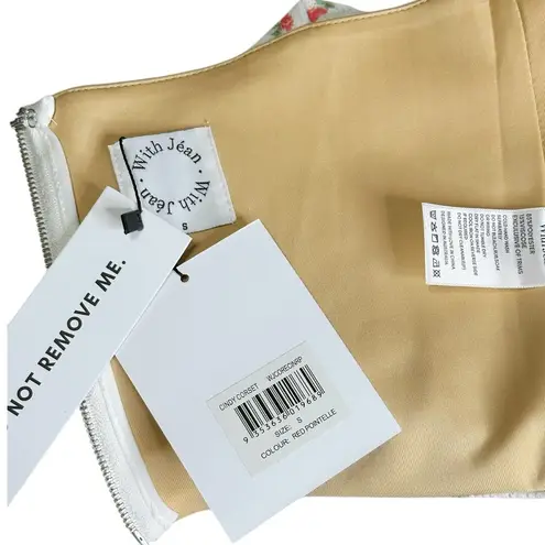 With Jean WITH JÉAN Cindy Corset, Red Pointelle, Small