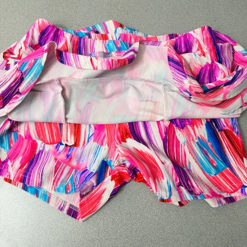 Tzu Tzu Tennis Golf Skirt Womens Small Pink Ruffle Pickleball Shorts UPF UV Blue