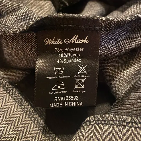 White Mark Couture Collection Jacquard Slim Pants