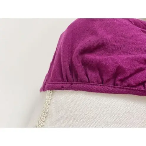 Whistles • Magenta Berry Ruched Neck Blouse Size 2