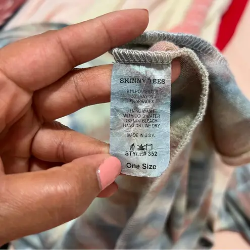 Brightly Twisted Tie Dye Poncho Top Soft Muted Pastel Pink Blue Topper Bohemian Size undefined