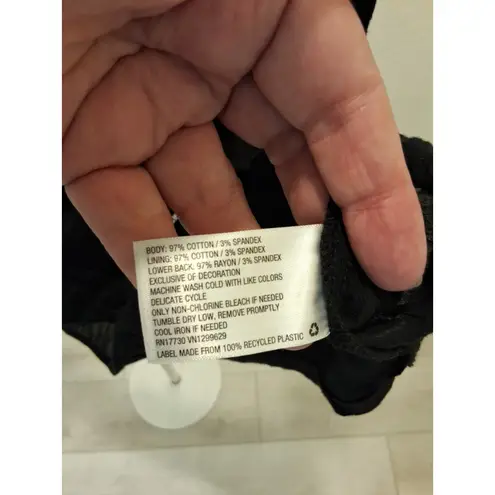 Knox Rose Womens White Embroidered Short Flutter Sleeve Shirt Black S Unique Top