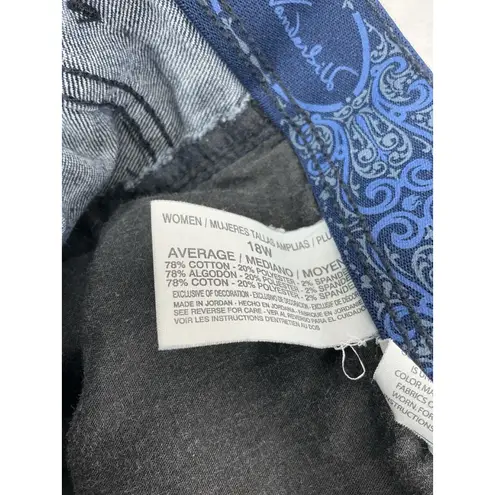 Gloria Vanderbilt Womans Blue Jeans 18W Stretch Zip Button Close - Image 4