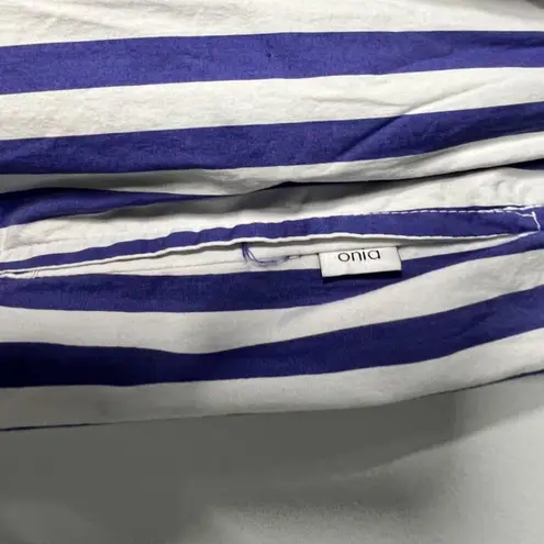 ONIA Chloe Striped Wide Leg Pants High Slit