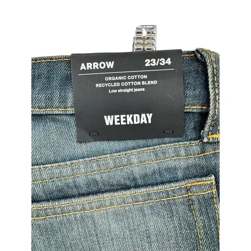 Weekday New Arrow Low Straight Jeans Women's Size 23/34 Relaxed Organic Cotton