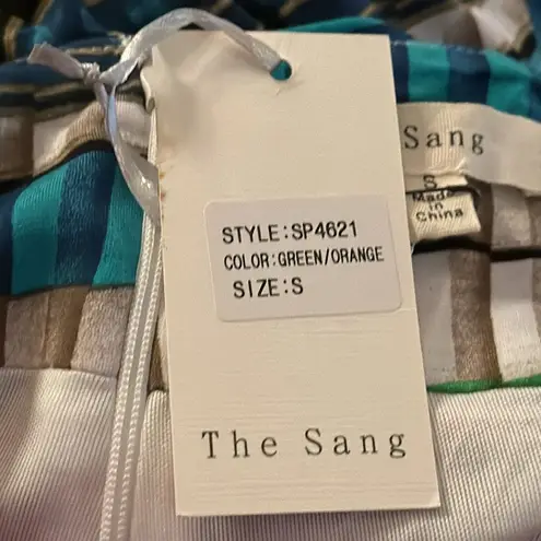 The Sang Multi Striped Plaid Colorful Wide Leg Pants Festival Boho SP4621 NWT S