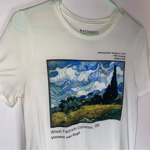 Target van Gogh Wheat Field with Cypresses Novelty Graphic Tee Art to Wear XS