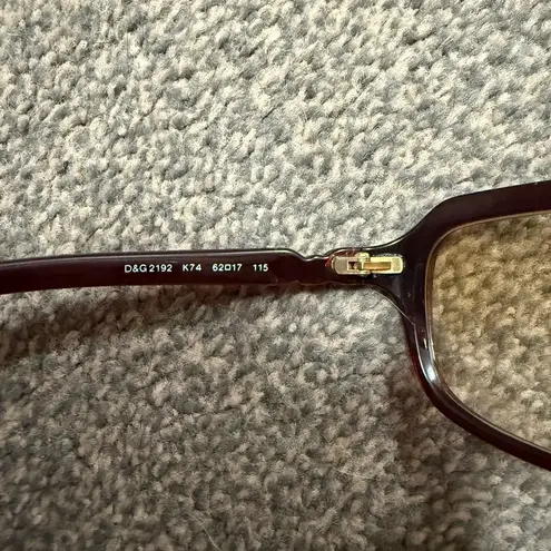 Dolce & Gabbana Dolce Gabbana Sunglasses 2192 K74 Burgundy Wrap Made In Italy 62 mm