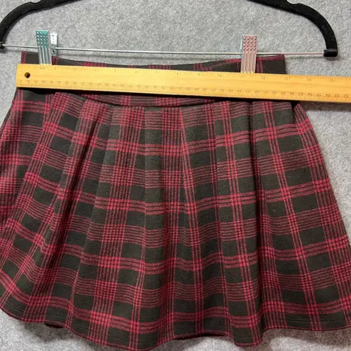 Liz & Sara Plaid Skort Pleated Mini Skirt Shorts Red Womens Juniors L Preppy Y2K Size undefined