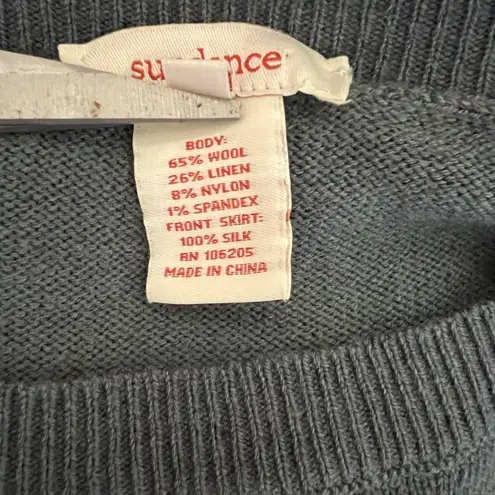 sundance blue/grey wool & silk dress Gray Size XL