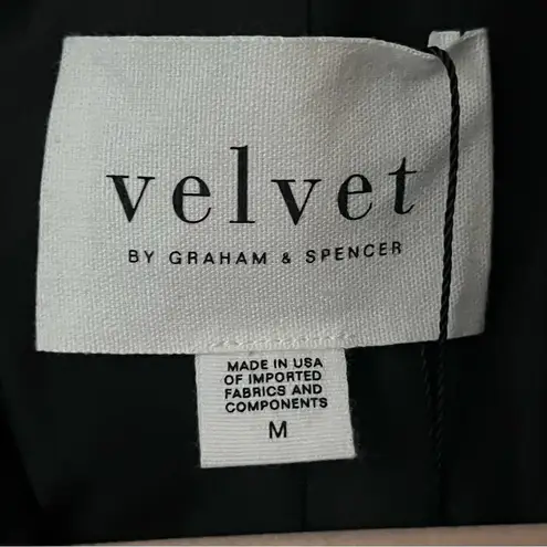 NEW Velvet by Graham & Spencer Women’s Black Anya Ponte Cropped Blazer Sz Med ♟️