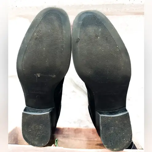 Coach and Four black ankle boots with buckle detail, zip back, genuine leather Size 7.5