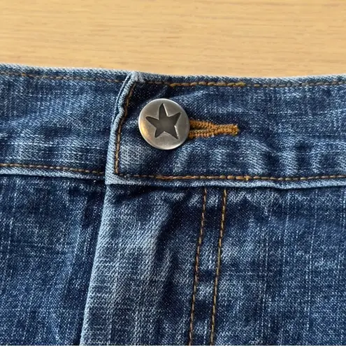 Vintage Y2K Denim Micro Mini Skirt Sz 13 Wish 100% Cotton Belted Deadstock NWT Blue