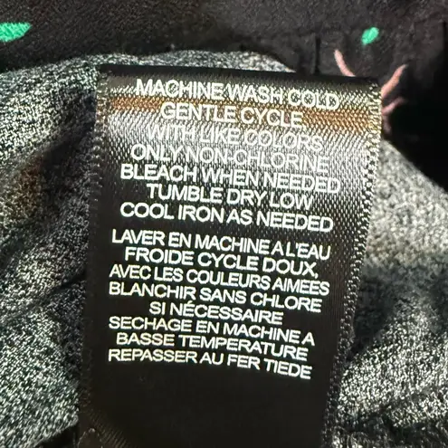 AFRM Channa Ruched Neck Floral Printed Black Long