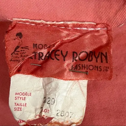 Vintage 70’s does 40’s DIY Peach TieDye Wiggle Dress S Pink