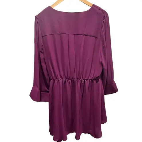 City Chic City Chick Wrap Shibara Vibes Top Magenta Size 14