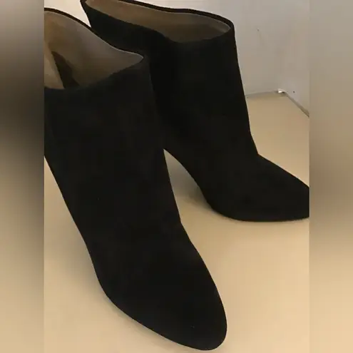Jill Stuart women black suede heel boots US 8