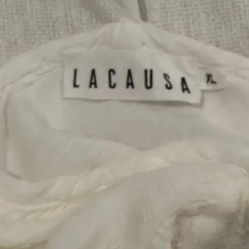 Lacausa Soft Cream T back Maxi Dress