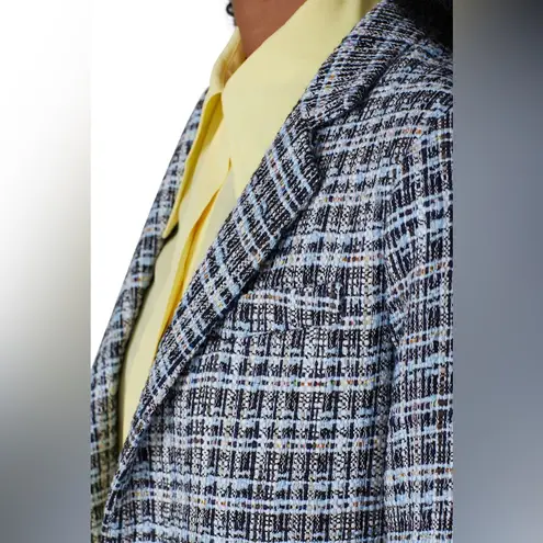 Adam Lippes x RTR Tweed Blazer in Blue Size 0
