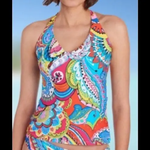 Anne cole New.  multicolored tankini. XS-top/S-bottoms