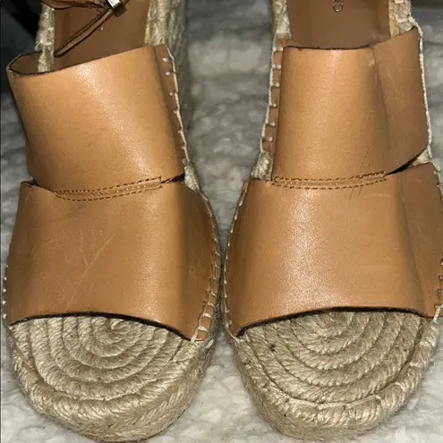 Treasure & Bond Tan Espadrille Shoes with Woven Soles