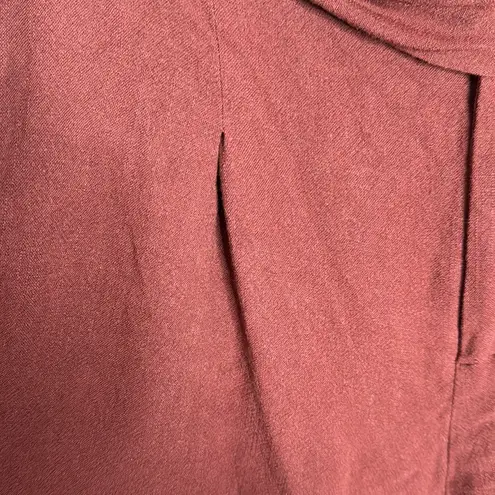 Gentle Fawn Alpha linen blend belted mini shorts in mahogany 3.5” inseam size M