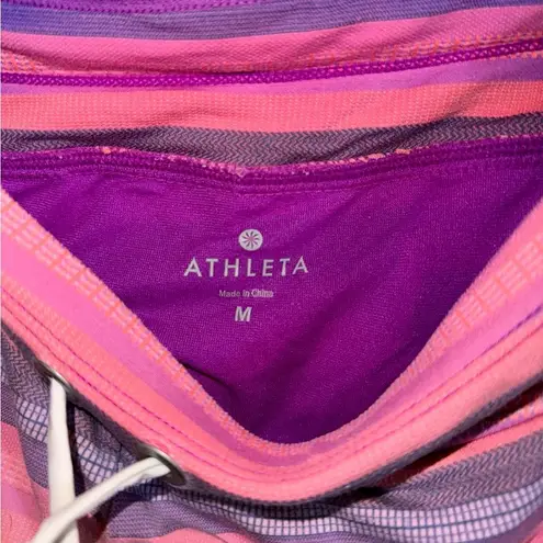 Athleta  Size M Pink/Purple Striped Swim Shorts