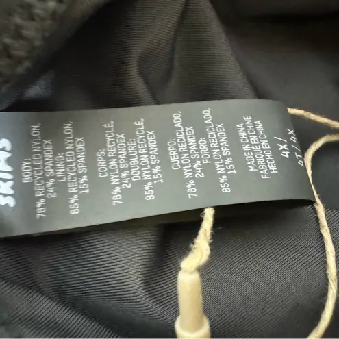 SKIMS Scoop Neck One Piece Swimsuit in Gunmetal Grey 4X