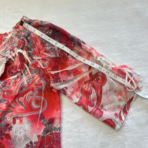 Covington Crinkle Tie Dye Tie Front Blouse Size Small