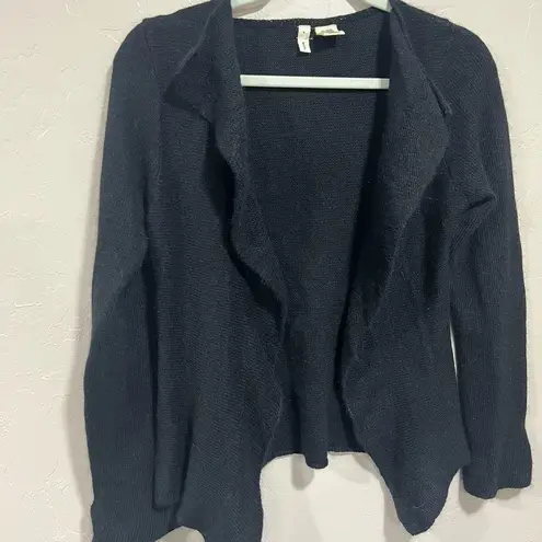 MOTH Anthropologie Lambs Wool Angora Rabbit Flap Black Cardigan Sweater Size M Size M thumbnail 1