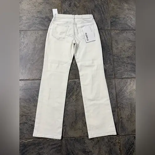 NWT Purple Brand Ripped Slim Fit Straight Leg Jeans Mid Rise Sz 26 $250 White