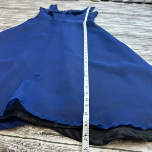 Handmade Homemade Womens Sleeveless Sweetheart Neckline Dress M Med Medium Blue Black Zip