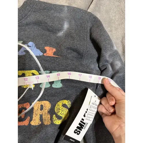 NWT desert dreamer x Smiley Embroidered Mental Health Matters Sweatshirt Tie Tye Gray Size XS