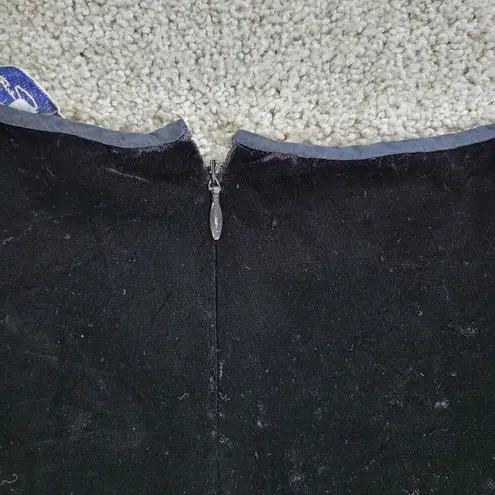 Oscar de la Renta Vintage Velvet Top Womens 6 Black Raglan Sleeve Holiday USA