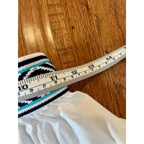 Ramy Brook Mickey white mini skirt with blue embroidered waist size 0