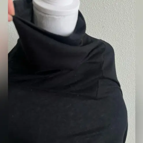 IRO Black Maxi semi sheer turtleneck dress