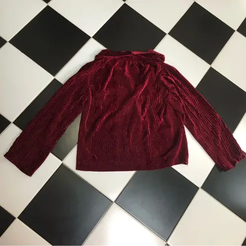 Harvé Benard Vintage 70s 80s Harve Benard Velvet Cabled Blazer Notched Lapel Merlot Red sz 12