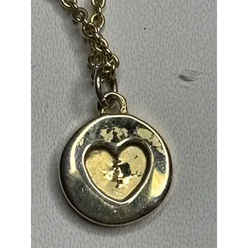 Spartina Gold Tone Paw Print Pendant Necklace With Crystal Accents