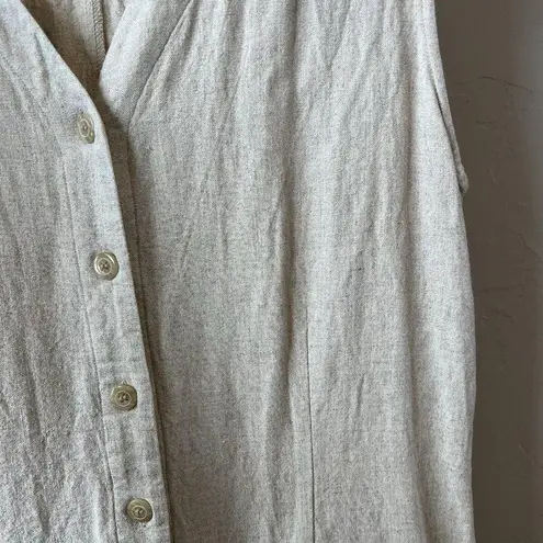 Studio Works Vintage Set Beige Dress Cardigan Lagenlook Embroidered Cottage Boho Beach Tan